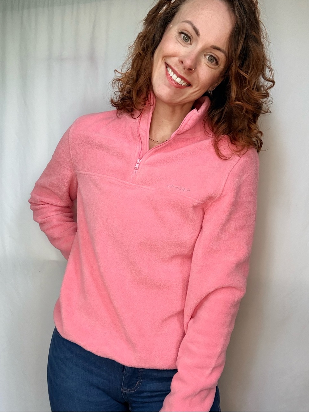 Spyder Pink Quarter-Zip Fleece Pullover - Women